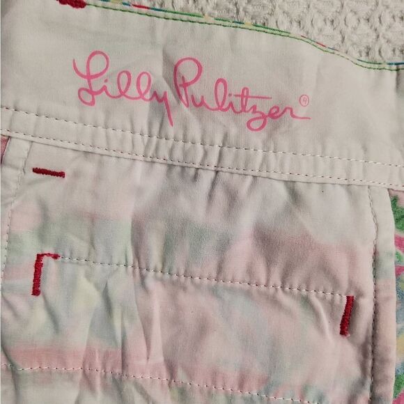 Lilly Pulitzer Pomegranate Jungle Callahan Shorts Size 0 - Picture 4 of 13